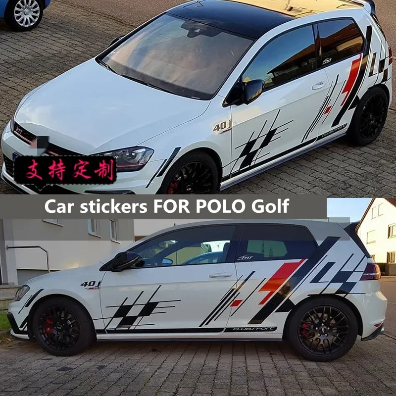 

Car stickers FOR VW POLO Golf Car Vinyl Decals Body Sticker pearance Customized fashion sports decal film accessories