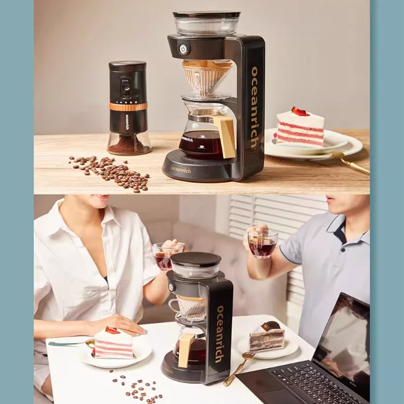 Automatic manual coffee maker Automatic rotary coffee maker Drip filter espresso Home office coffee extractor Coffee maker