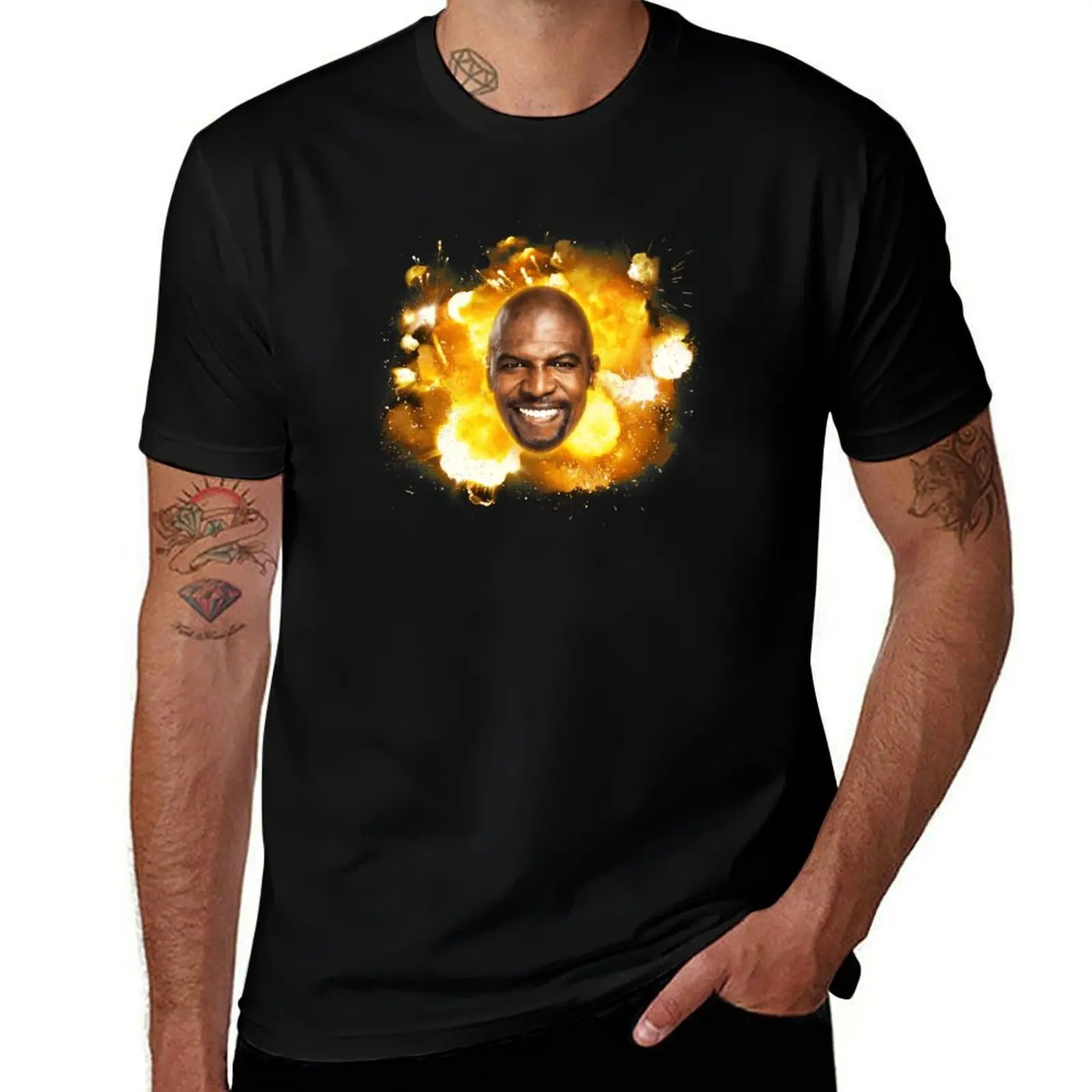 Explosion T-Shirt Stylish Print Short Sleeve Tee T-Shirt