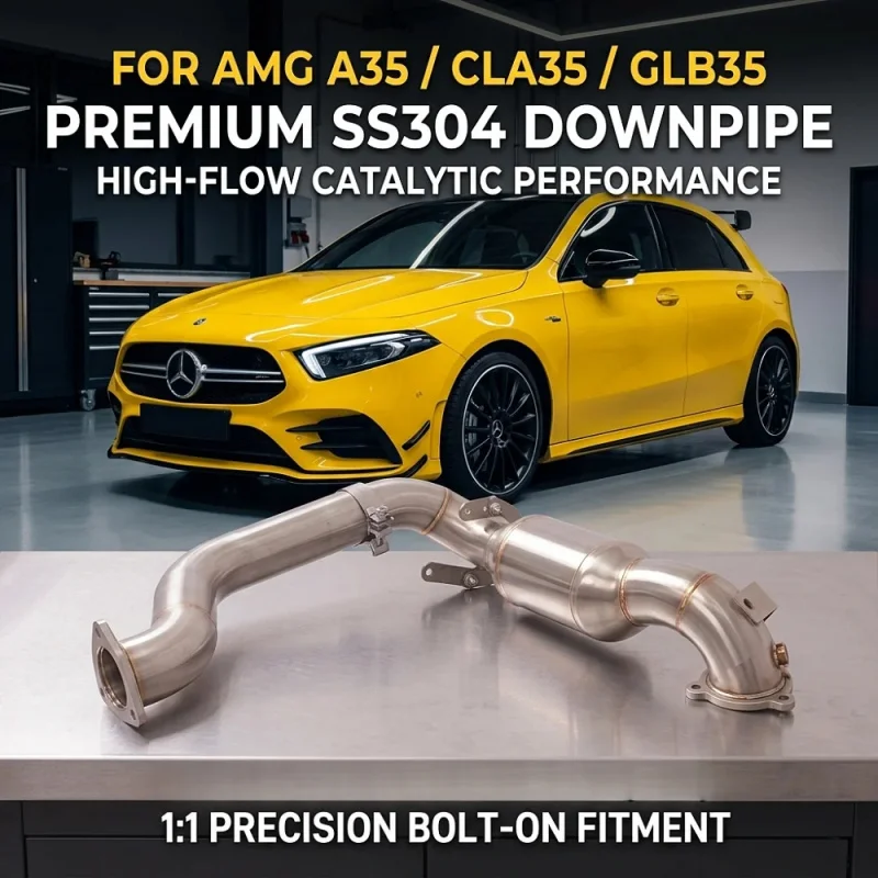 

Factory Wholesale Car Exhaust Pipes Power Upgrade for Mercedes-AMG A35 CLA35 GLB35 2.0T 2019-2024 SS304 Downpipe Exhaust Header