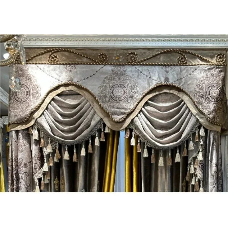 النمط الأوروبي الفاخر الرجعية المخملية القماش نافذة الستائر لغرفة المعيشة غرفة نوم الطعام الراقية مخصص ستائر التعتيم مخصص #2