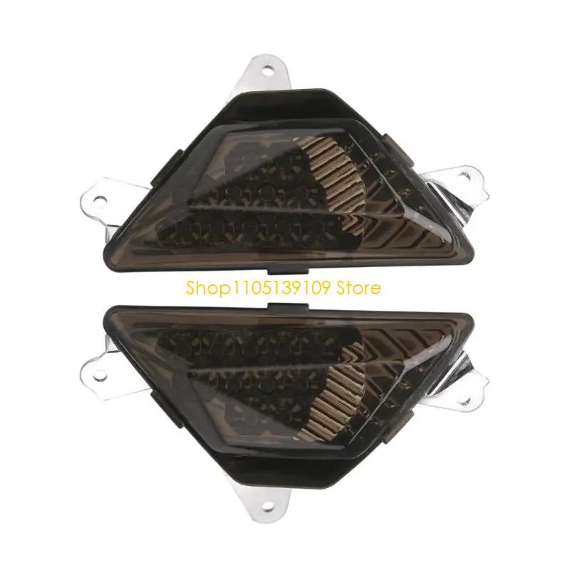 2 قطعة إشارة الانعطاف الأمامي للدراجات النارية منفذ LED عالي السطوع #2