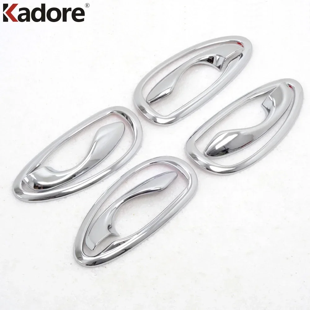 For Toyota Yaris XP150 2014 2015 2016 Hatchback Chrome Interior Door Handle Bowl Cover Trim Protection Car Sticker Accessories