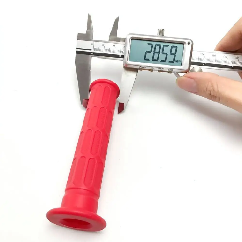 Non Slip Rubber Handgrip For Transport Cart Metal Pipe Sleeve Durable Red Padding Protective Cover 20mm Diameter