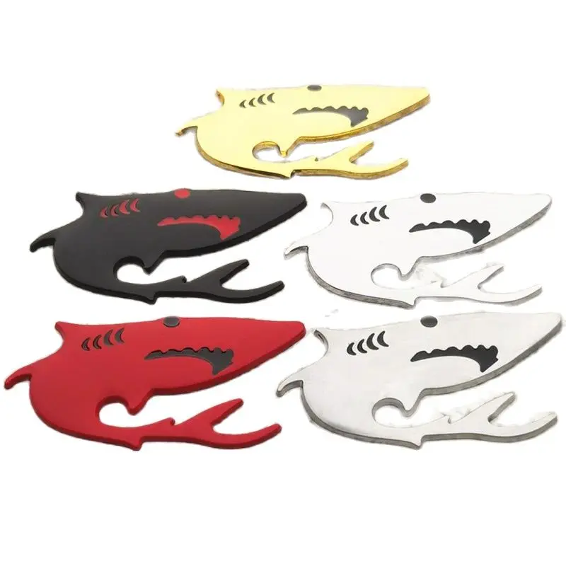 

Shark Metal Bumper Sticker Car Personality Creative Bumper Sticker Body Scratch Sticker Modified Metal Side Door Bumper Sticker