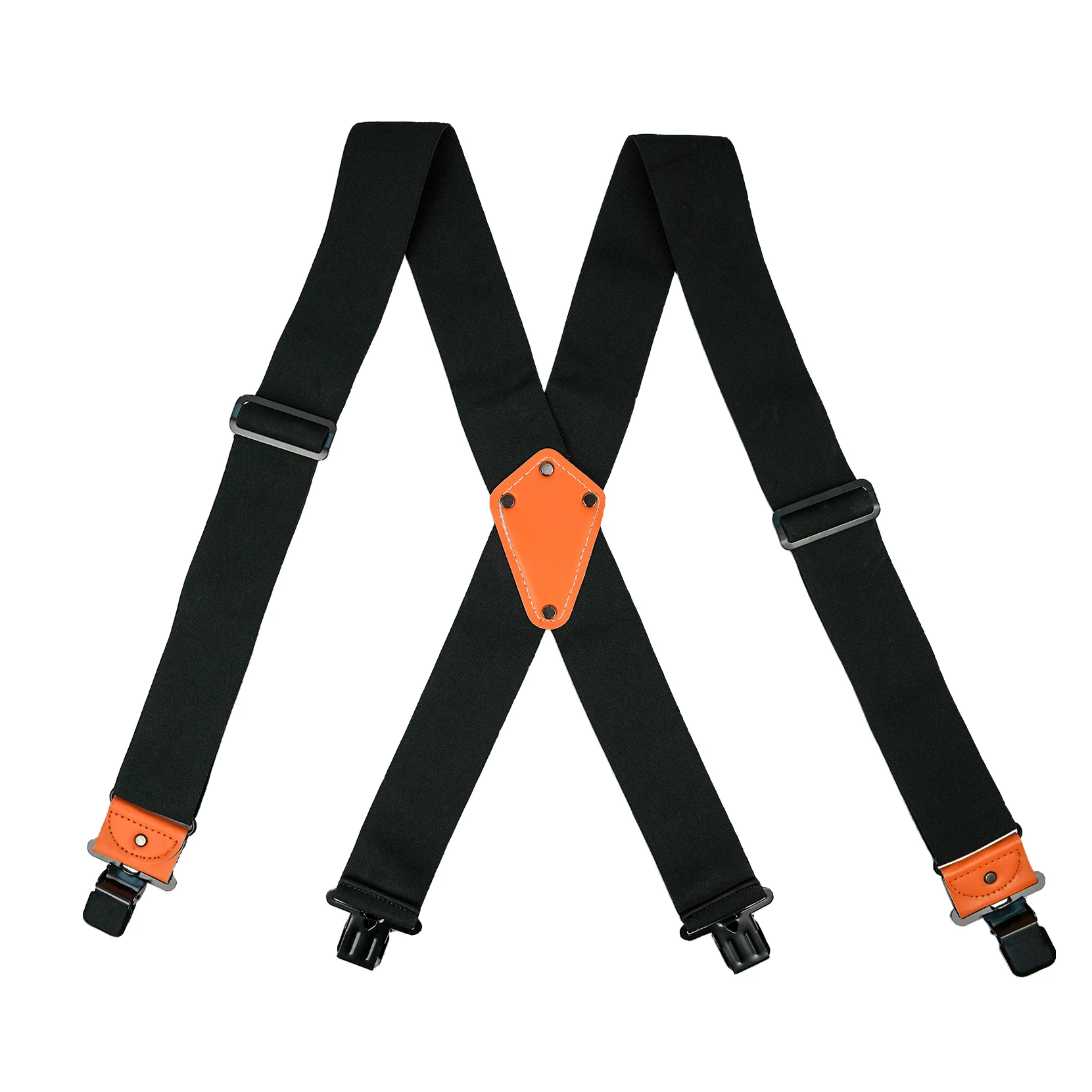 Melo Tough Men's Industrial Strength Suspenders Full Elastic Tradesperson's Suspenders 2 Inch Wide Tool Belt Suspenders