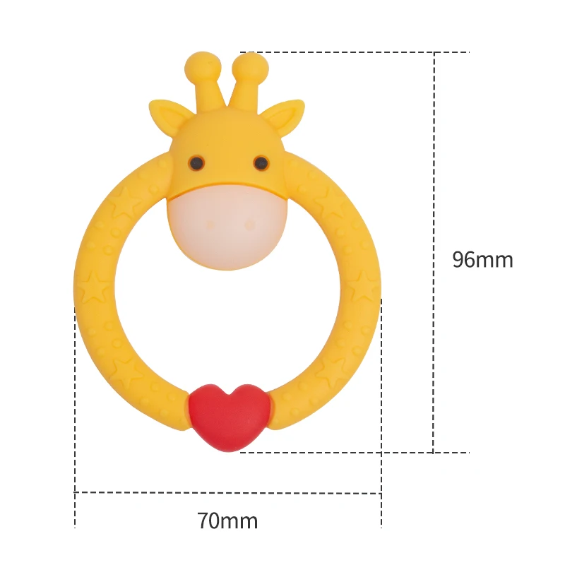 TeWindsor Baby ChFukToy, Jouets pour bébé, Entraînement à la force de préhension, Cerf mignon, Santé du nouveau-né, Molaire, Accessoires, 0 à 12 mois, 1Pc