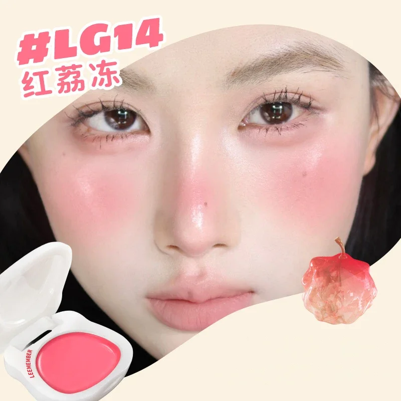LEEMEMBER Waterige Blush Hydraterende Blusher Crème Monochroom Shimmer Leuke Cosmetica Langdurige Jelly Gezicht Blusher In Bar Make-up