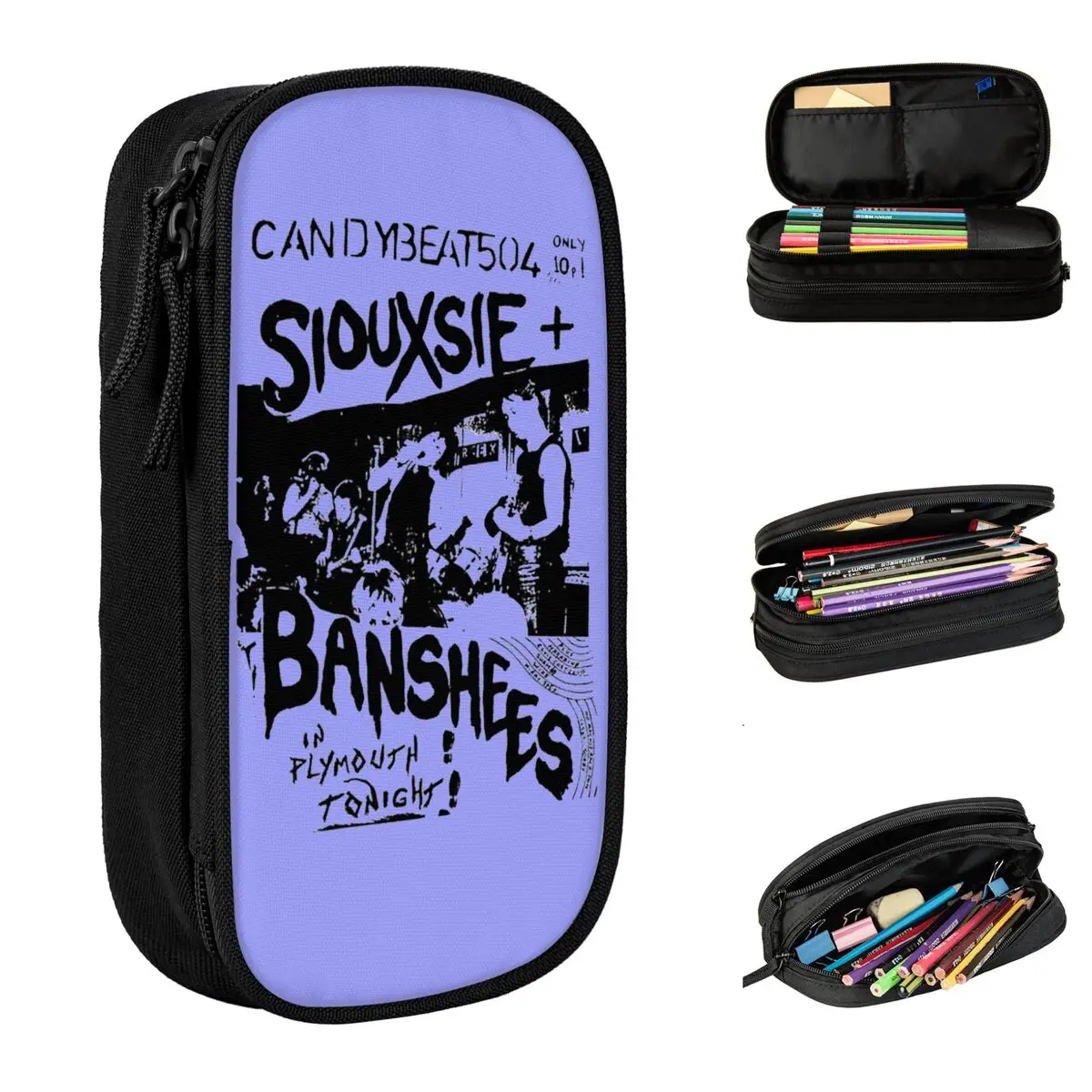 Siouxsie Sioux Active Rock Music Pencil Case Lovely Siouxsie And The Banshees Pen Box Bag Student School Supplies s Pencil Pouch