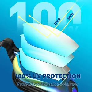 Professional Waterproof Swimming Glasses, Swimming Glasses, Anti-Neveiro Glasses, 100% UV Protection, without leakage, adult men and women, young 10 Main Sales Swimming Glasses - №1