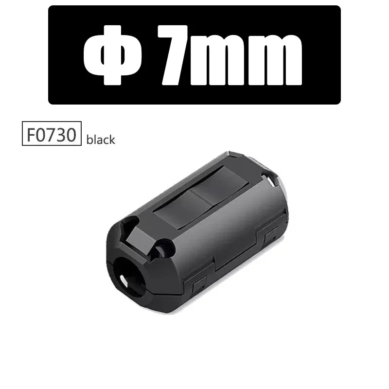10 Stück 3,5/5/7/9/13/15mm Ringkern-Ferritperlen-Klemmspule EMI RFI Störfilter Clip Snap-Kabel für schwarze magnetische Snap-on-Verbindungen