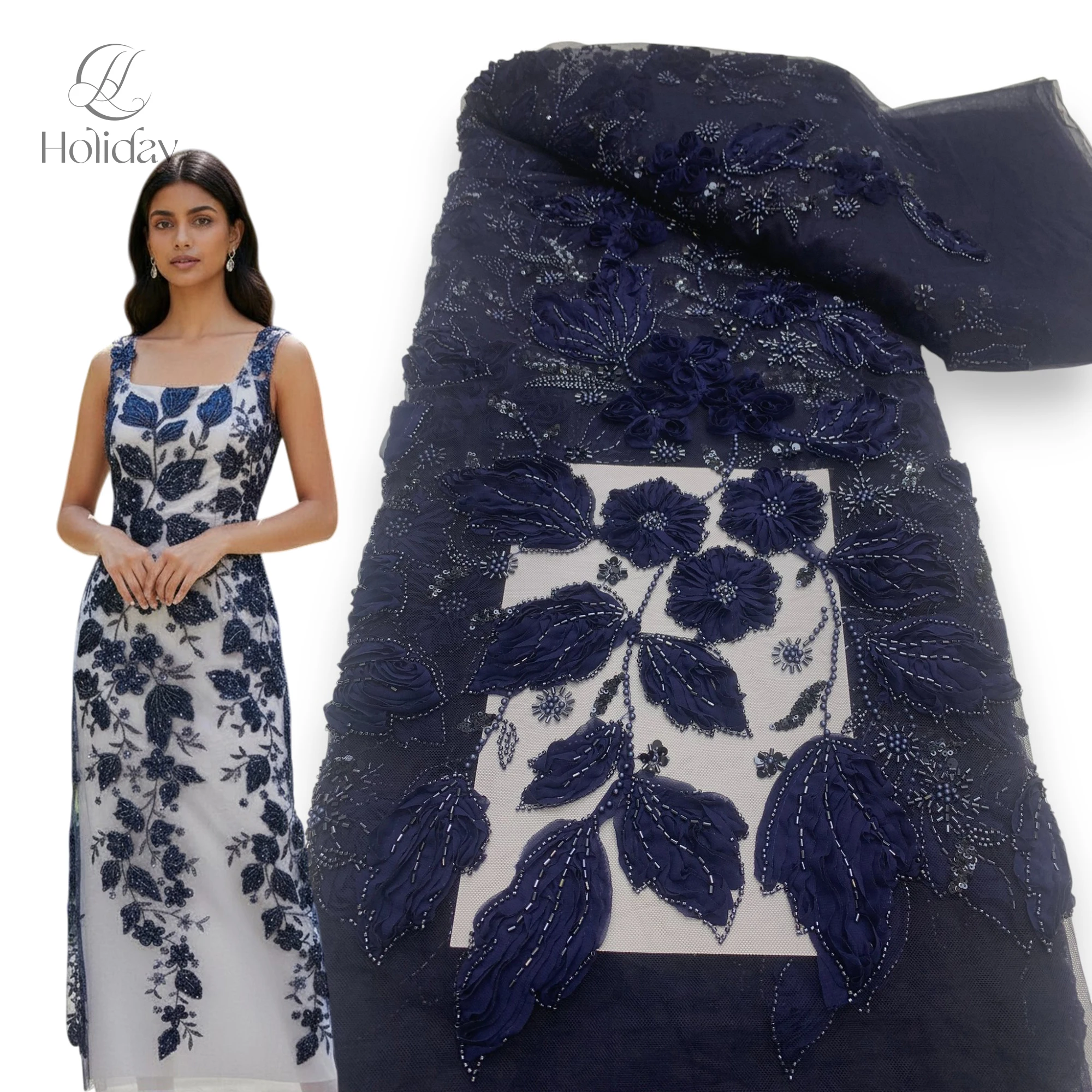 

Кружевная ткань 1 или 3 ярда, высокое качество, французская сетчатая кружевная ткань, бусины, африканское кружево, вечерние, свадебные, шифоновая кружевная ткань