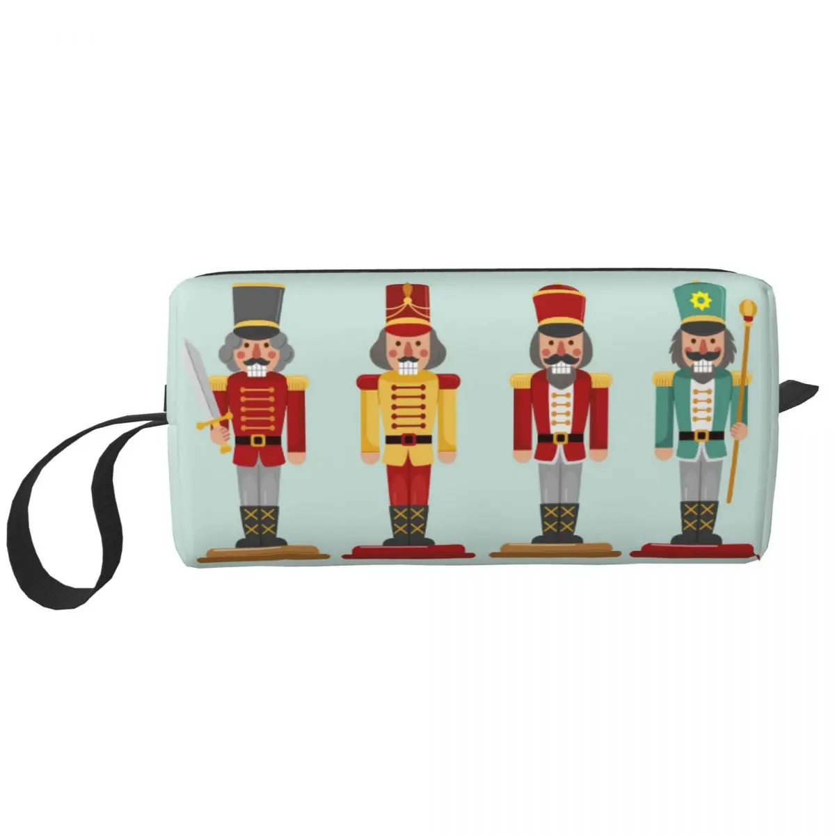 Custom Toy Soldier Christmas Nutcracker Travel Cosmetic Bag Women Toiletry Makeup Organizer Ladies Beauty Storage Dopp Kit Case