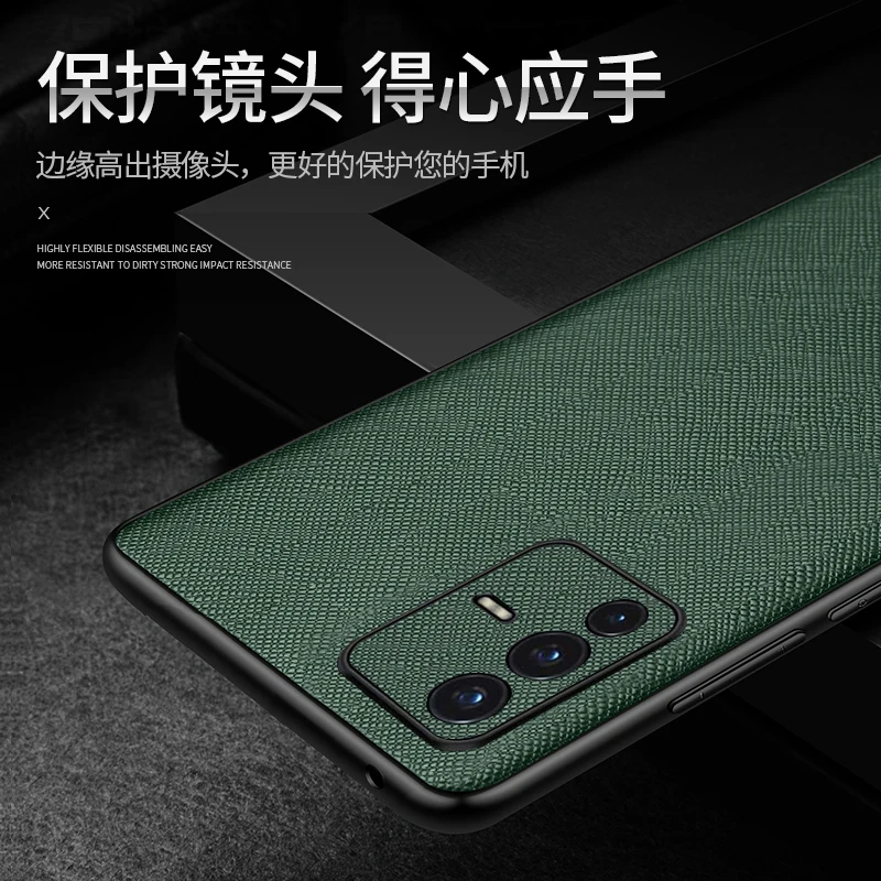 Coque de luxe en cuir véritable pour VICalculator S12/S12 Pro/X60/X70/S9/S10 Pro, antichoc, conviviale ré, robuste, couverture arrière Funda, 256