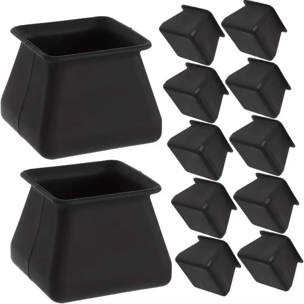 12Pcs Large Chair Leg Protectors Silicone Scratch Protection Table Leg Protectors Non-Slip Dent Protection Furniture Pads Home