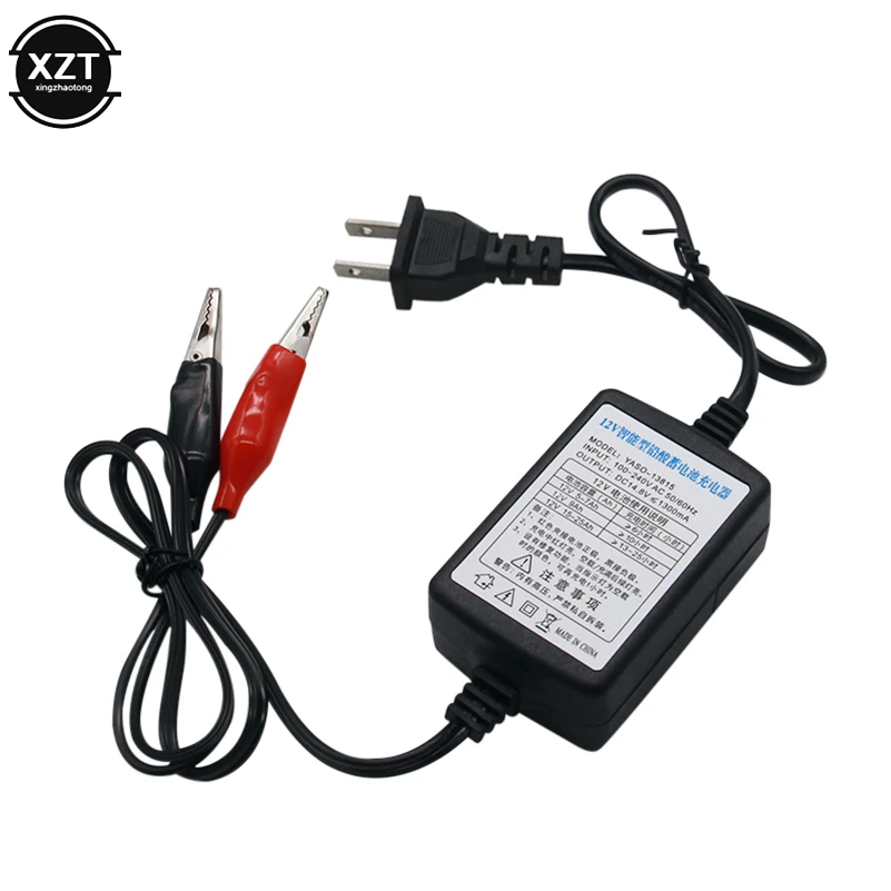 12V 1300mA Car Battery Charger Rechargeable Lead Acid Battery Charger Intelligent Repair Charger For Car Truck Motorcycle