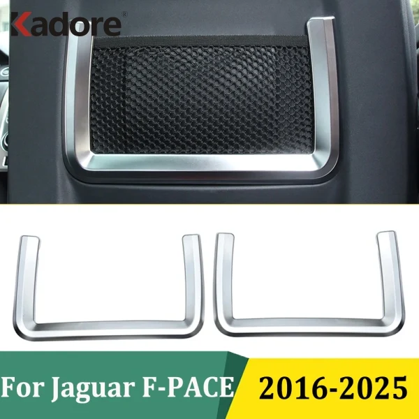

For Jaguar F-PACE X761 2016 2017 2018 2019 2020-2025 ABS Matte Back Driver Seat Net Pocket Decoration Trim Interior Accessories