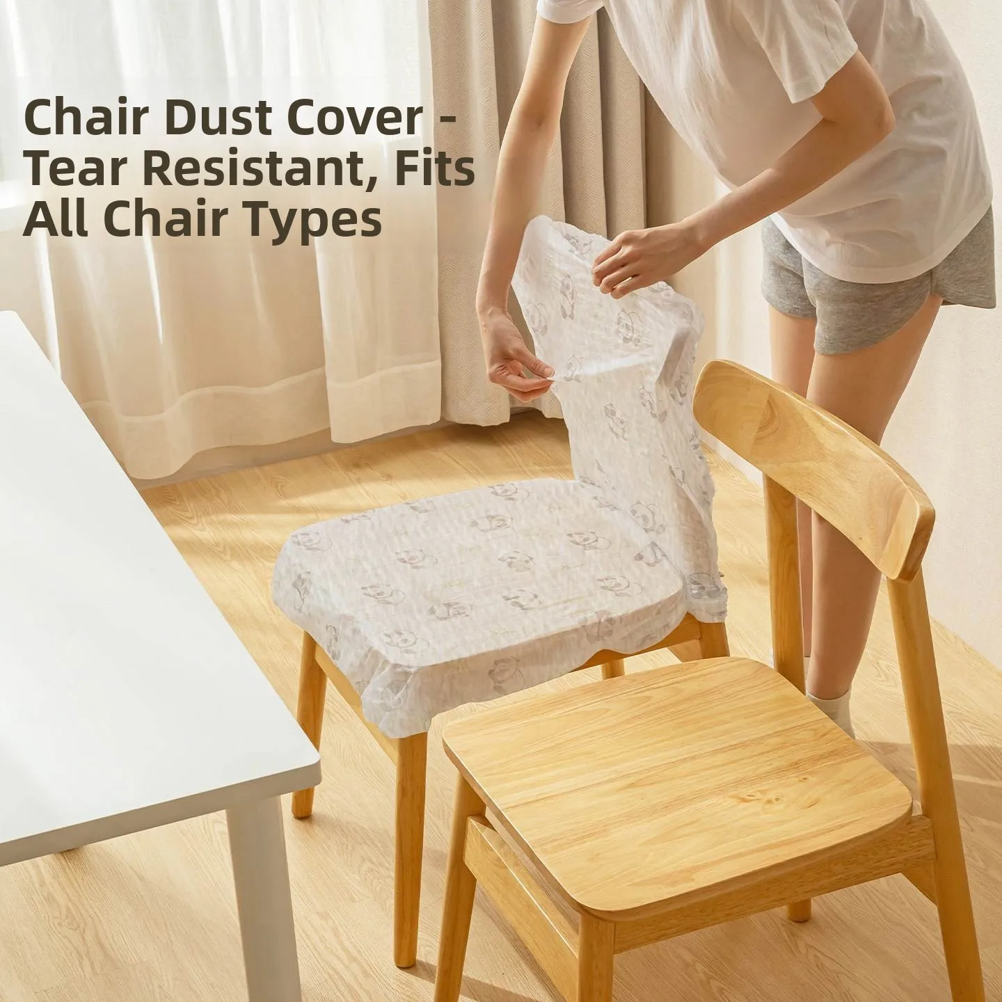 Disposable Dustproof Chair Cover Hotel Office Dining Chair Protective  Cushion Dirt Proof Gray Cover Home Fabric