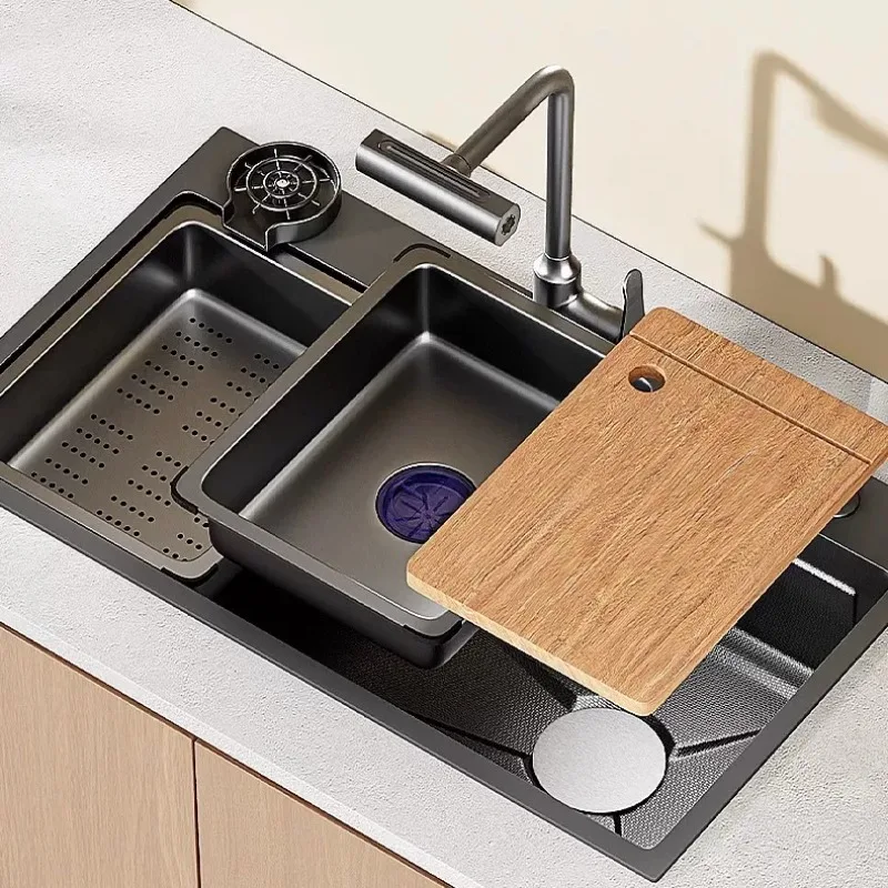 

Large Basin Sink Thick Honeycomb SUS304 Stainless Steel Kitchen Farmhouse Double Bowl Easy Clean US EU Market Kitchen Sink
