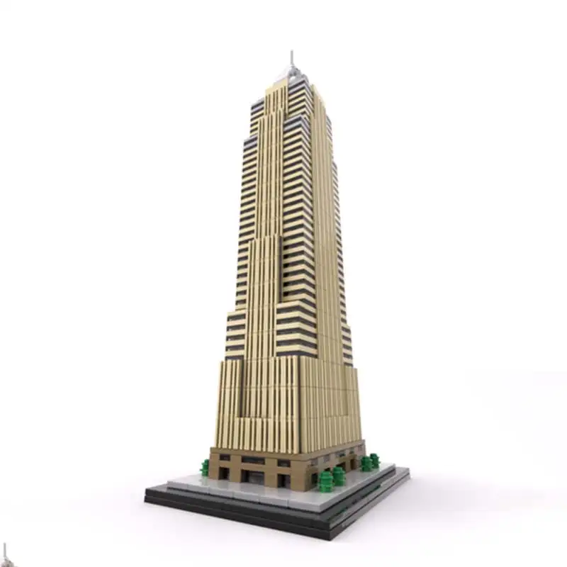 MOC Architecture Key Tower Cleveland Model City Skyline Building Block Bricks Assembling Puzzle Toys Children's Birthday Gifts