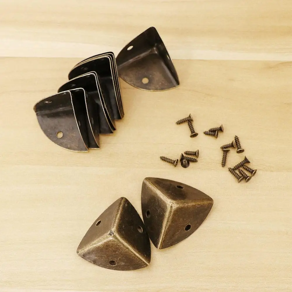 

Metal Craft DIY Jewelry Box Wooden Case Furniture Decor Corner Bracket Corner Protector Hardware Corner Foot