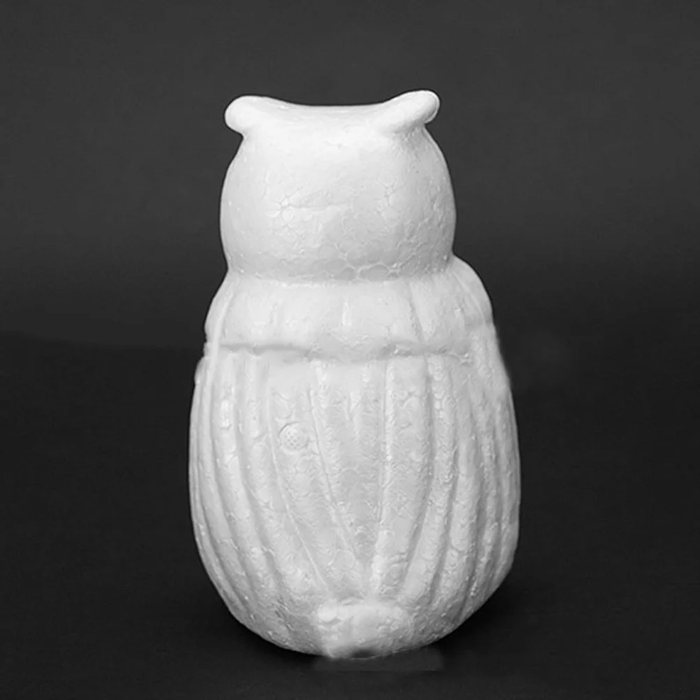 

3Pcs Foam Owl Animal Craft 15cm DIY Painting Set Durable Decorative Accessories for Festival Party Children Learning Arts