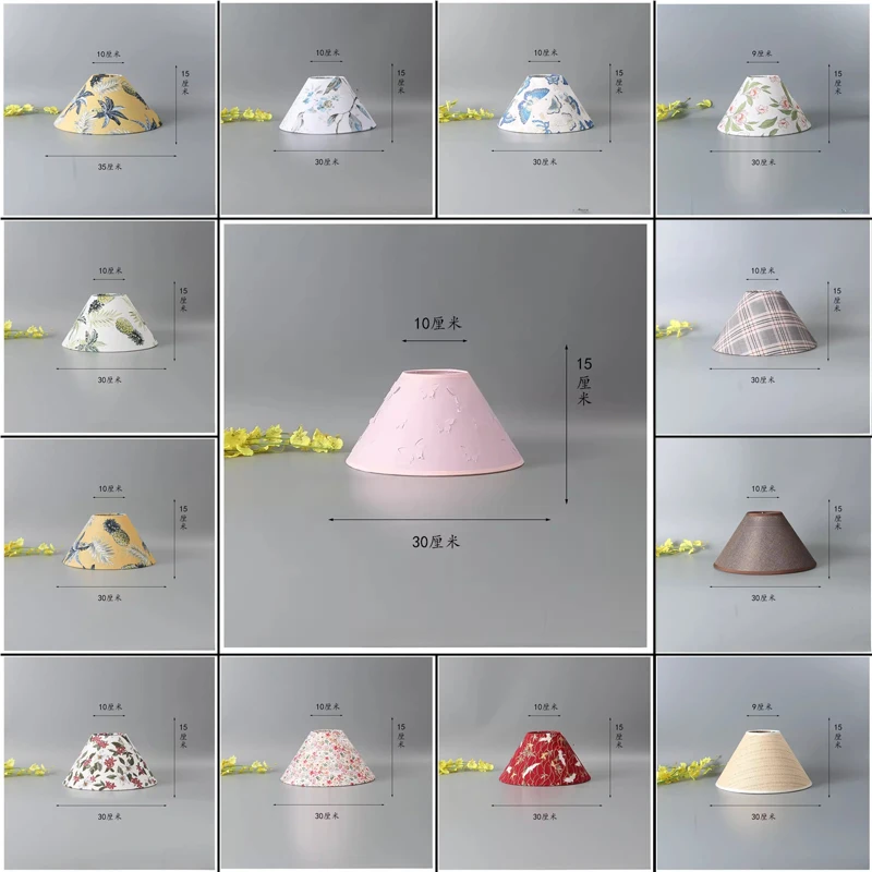 E27 Table Lamp Lampshade Linen Fabric Shell Print Zen Rattan Hand Woven Lamp Cover Wabi-Sabi Style Bedside Floor Lamp Shade
