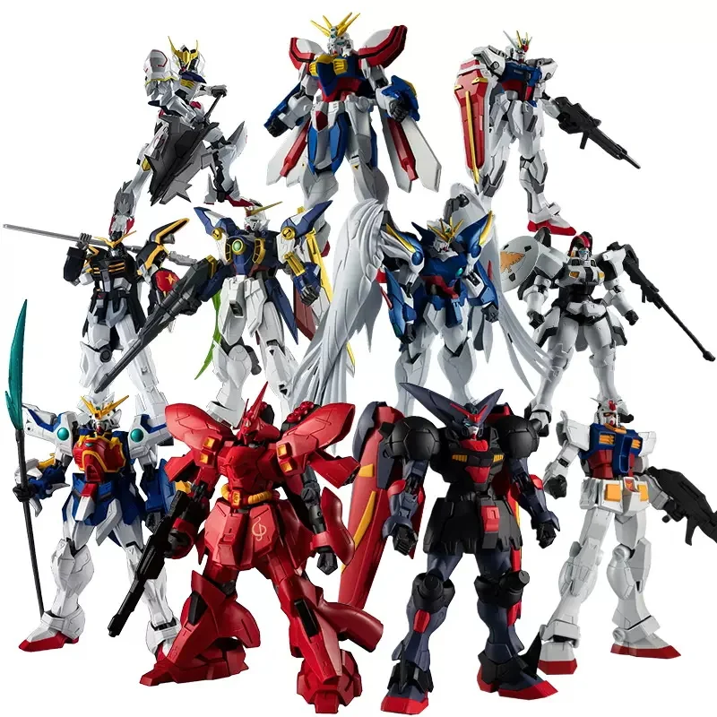 Original Genuine GU GUNDAM UNICORN WING BARBRTOS DEATHSCYTHE STRIKE TALLGEESE GOD Bandai Anime Model Toys Action Figure Gifts