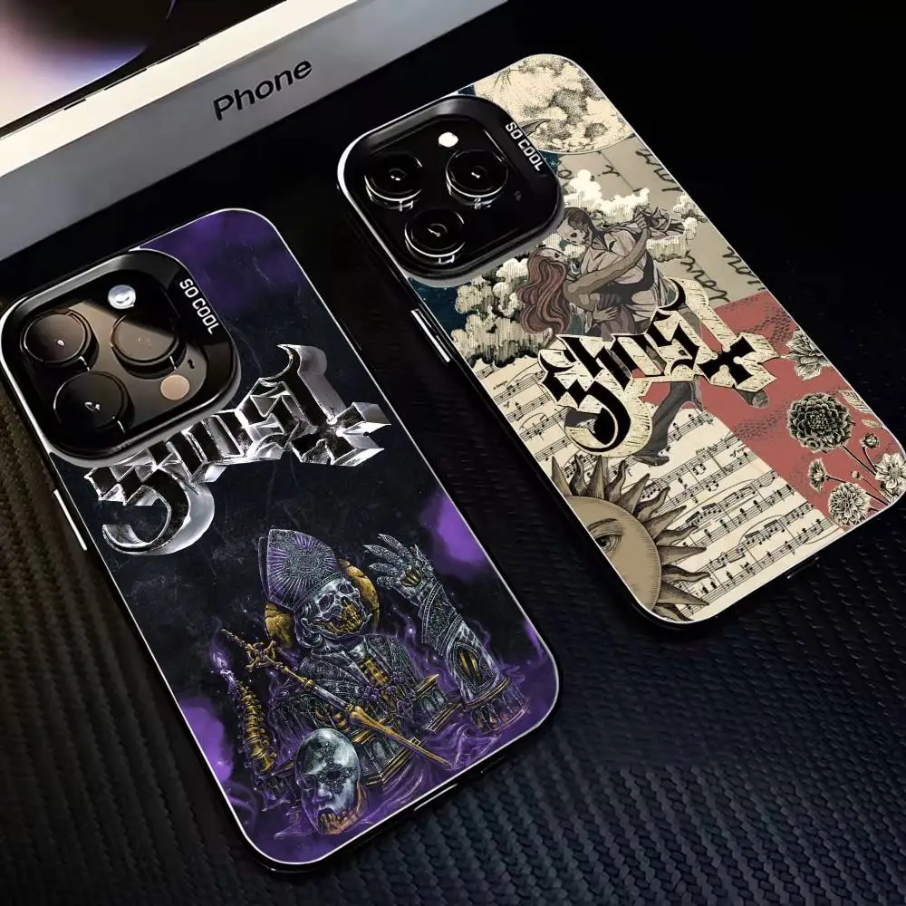 

Ghost Heavy Metal Band Phone Case For iPhone17,16,15,14,13,12,11 Plus,Pro Max Black Matte Shockproof Cover