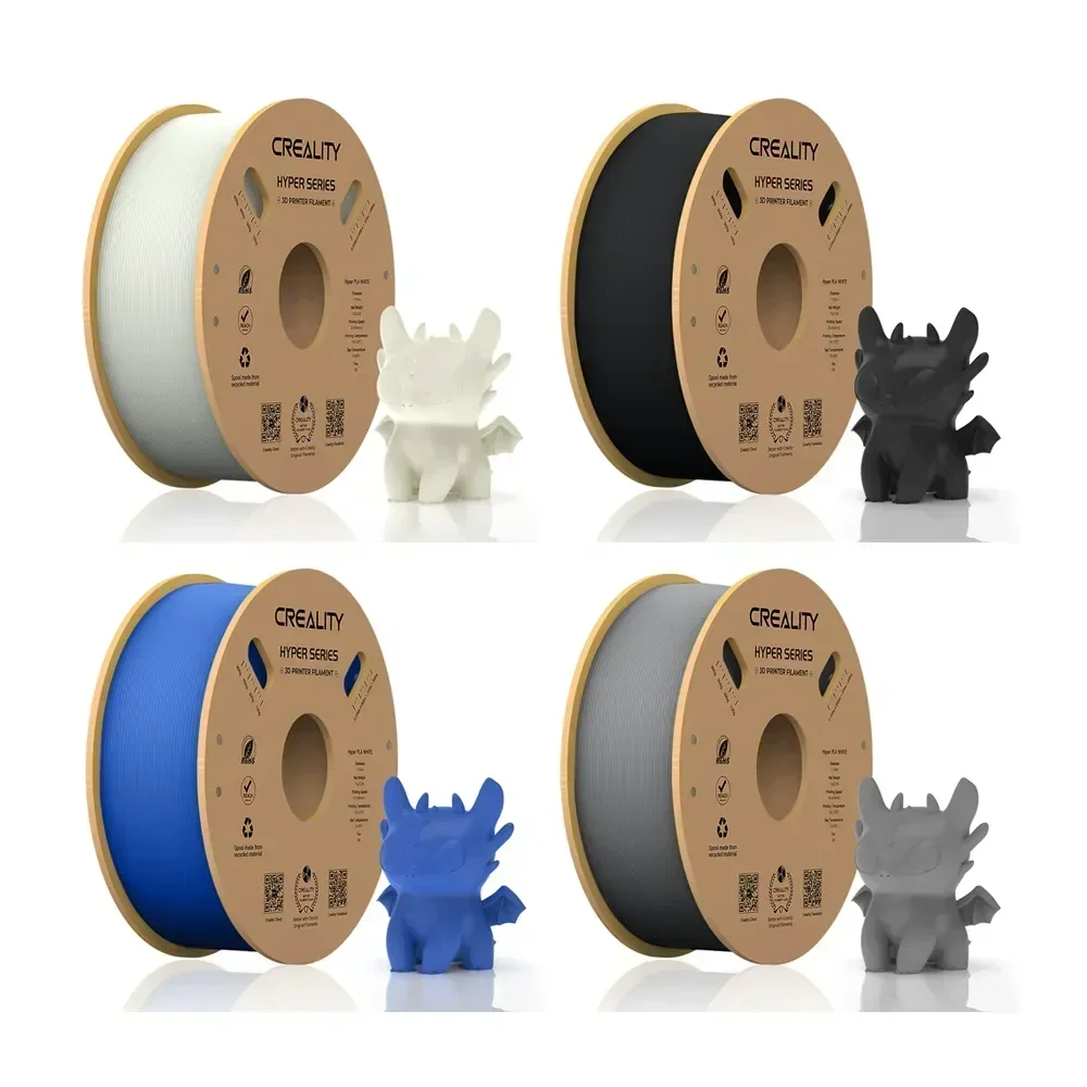 

Шпуля PLA Filament Creality 1 кг подходит для большинства 3D-принтеров 3D PLA Filament 1,75 мм Hyper PLA Высокоскоростной 3D-принтер 30-600 мм/с