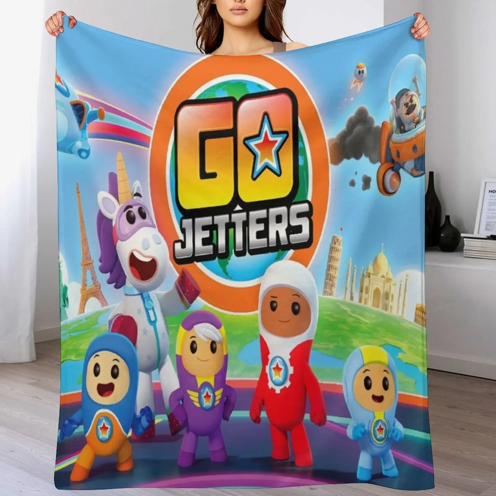 

Go Jetters Gift For Fans go jetters costume Throw Blanket wednesday Fashion Sofas Bed linens Vintage Blankets