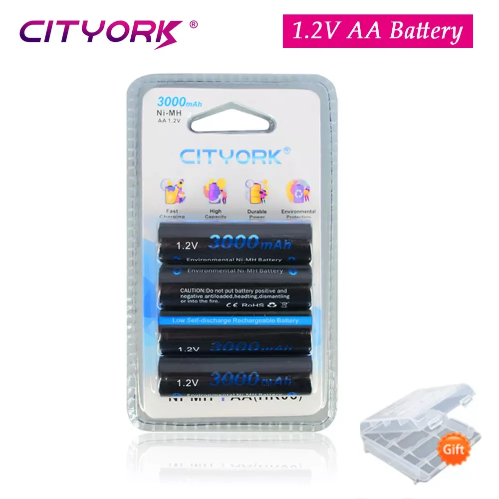 Cijork 4-16 szt. 1.2V AA NIMH akumulator 3000mAh AA HR6 NI-MH baterie AA komórka z LCD 1.2V AA ładowarka do baterii AAA