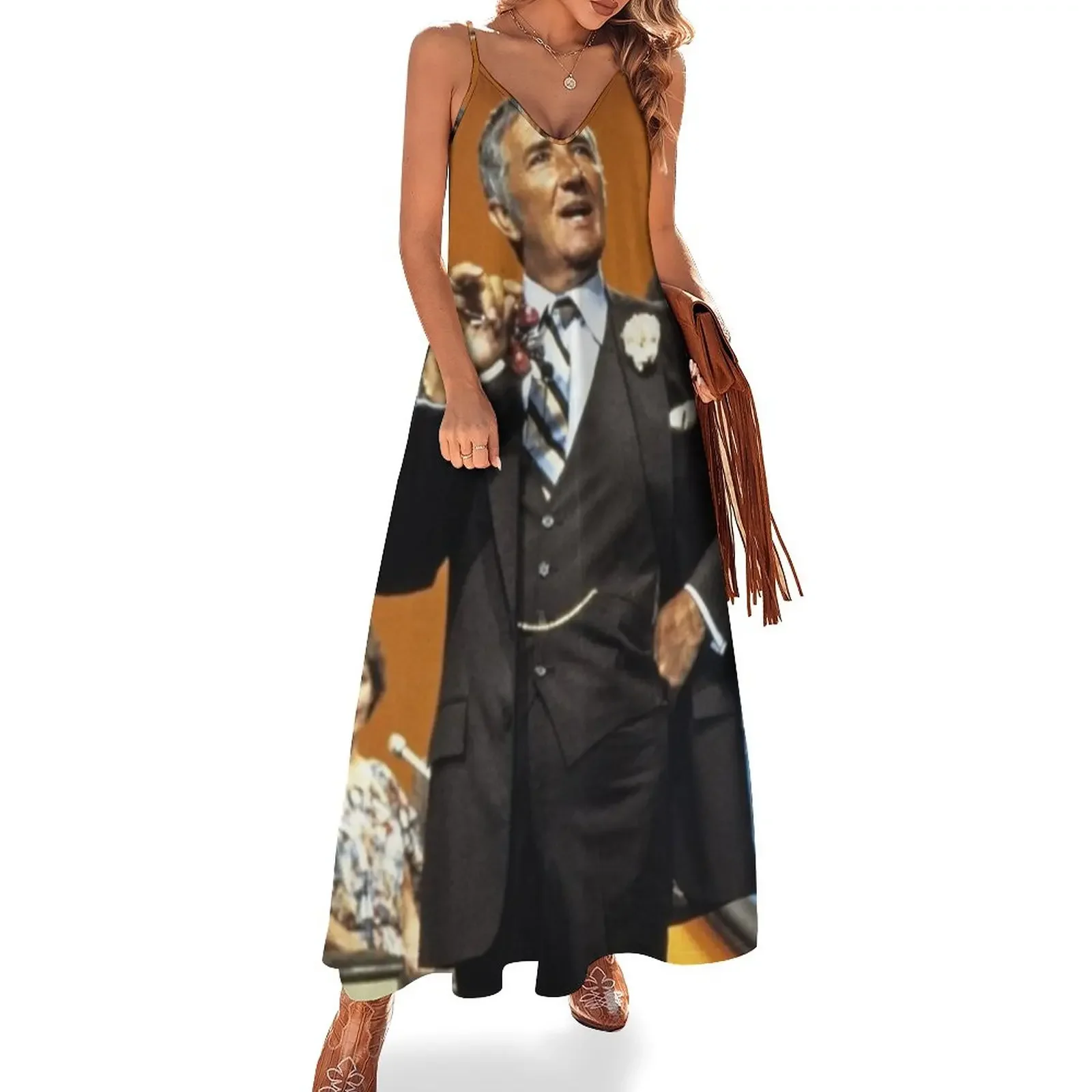 

Richard Dawson 1980s color photo Sleeveless Dress dresses for woman Women's clothing Dress