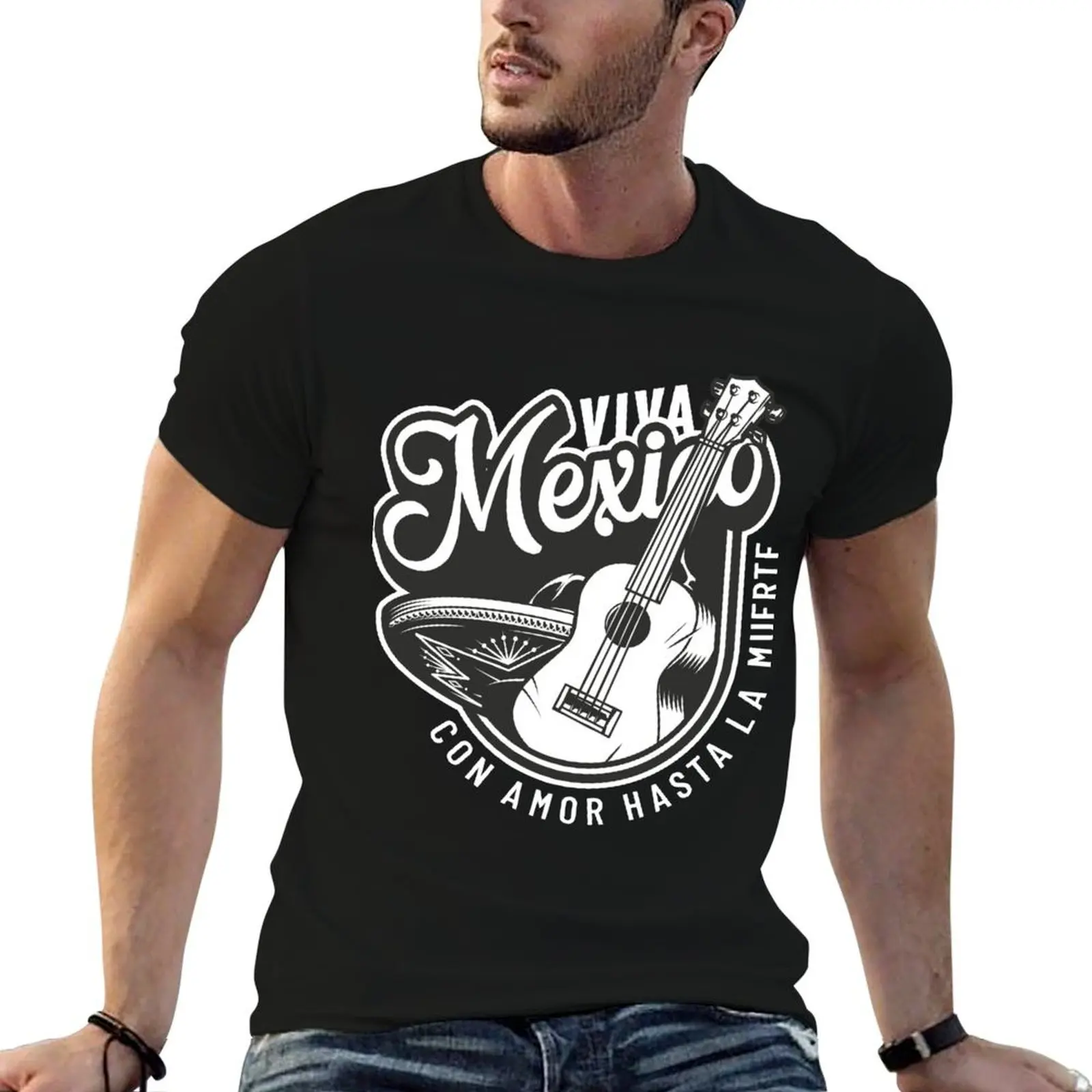 mexico guitar T-Shirt heavyweights plus size tops luxury clothes men