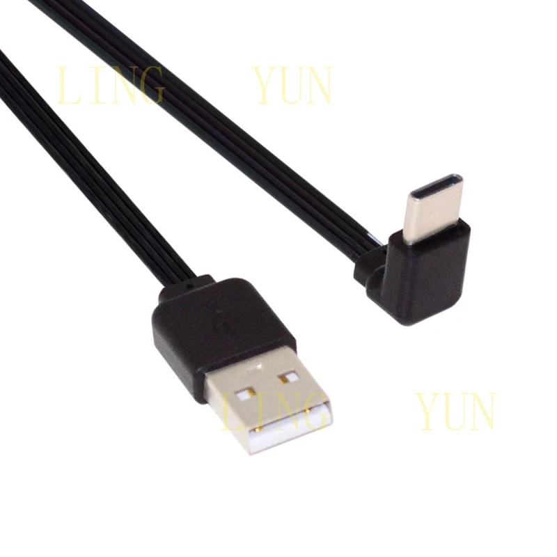 Z  Male to USB-C Type-C Up Down Angled 90 Degree 13cm USB 2.0 Type-A