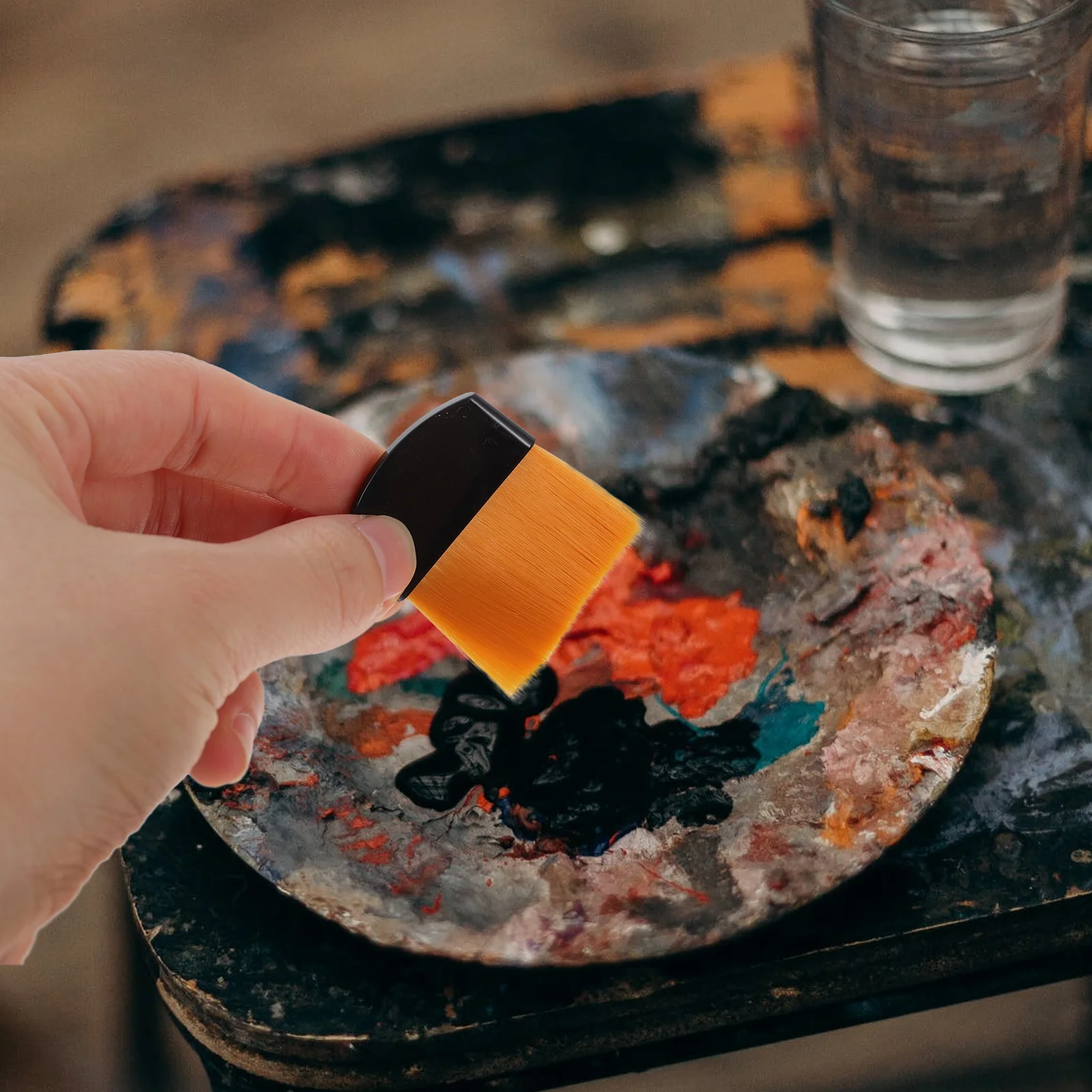 

10Pcs Household Painting Brushes Portable Convenient Artist Brushes Drawing Supplies for Watercolor Oil Gouache