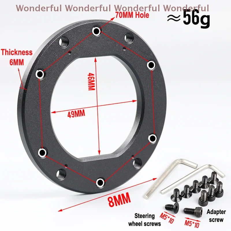 

Rapid Release Set for Fanatec QR1/QR2 Wheels; CNC Aluminum Alloy Plate Adapter with 70mm Spacing
