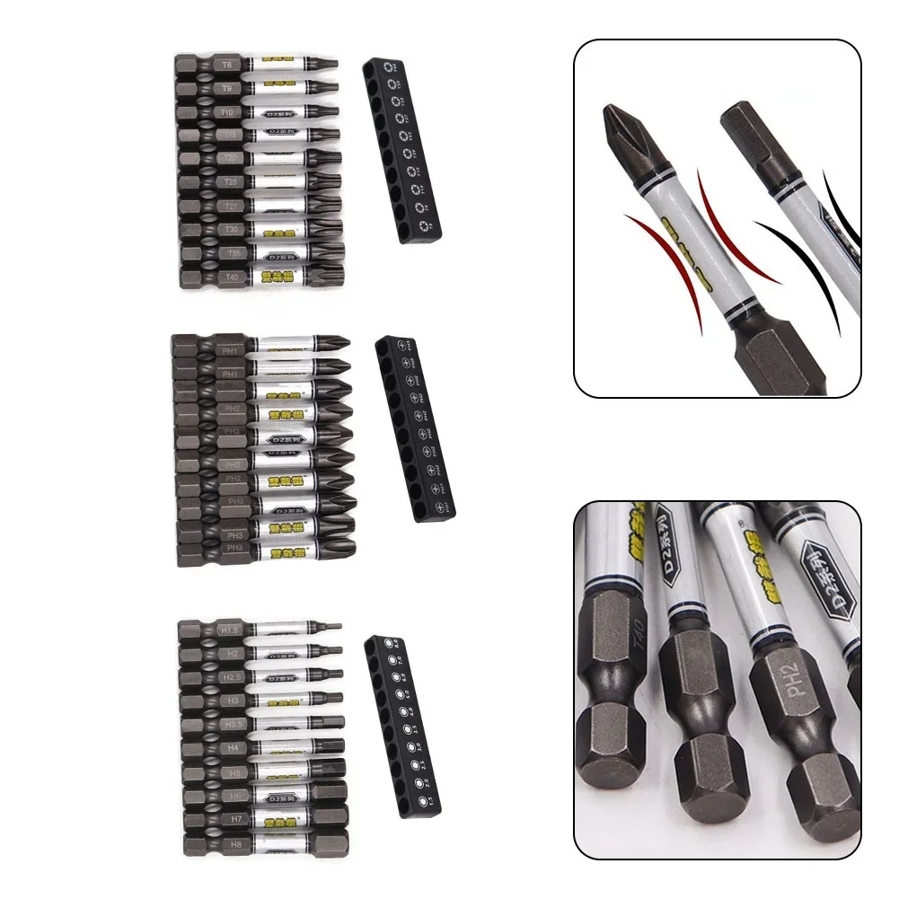 六角シャンク磁気ドライバービットセット、1/4 