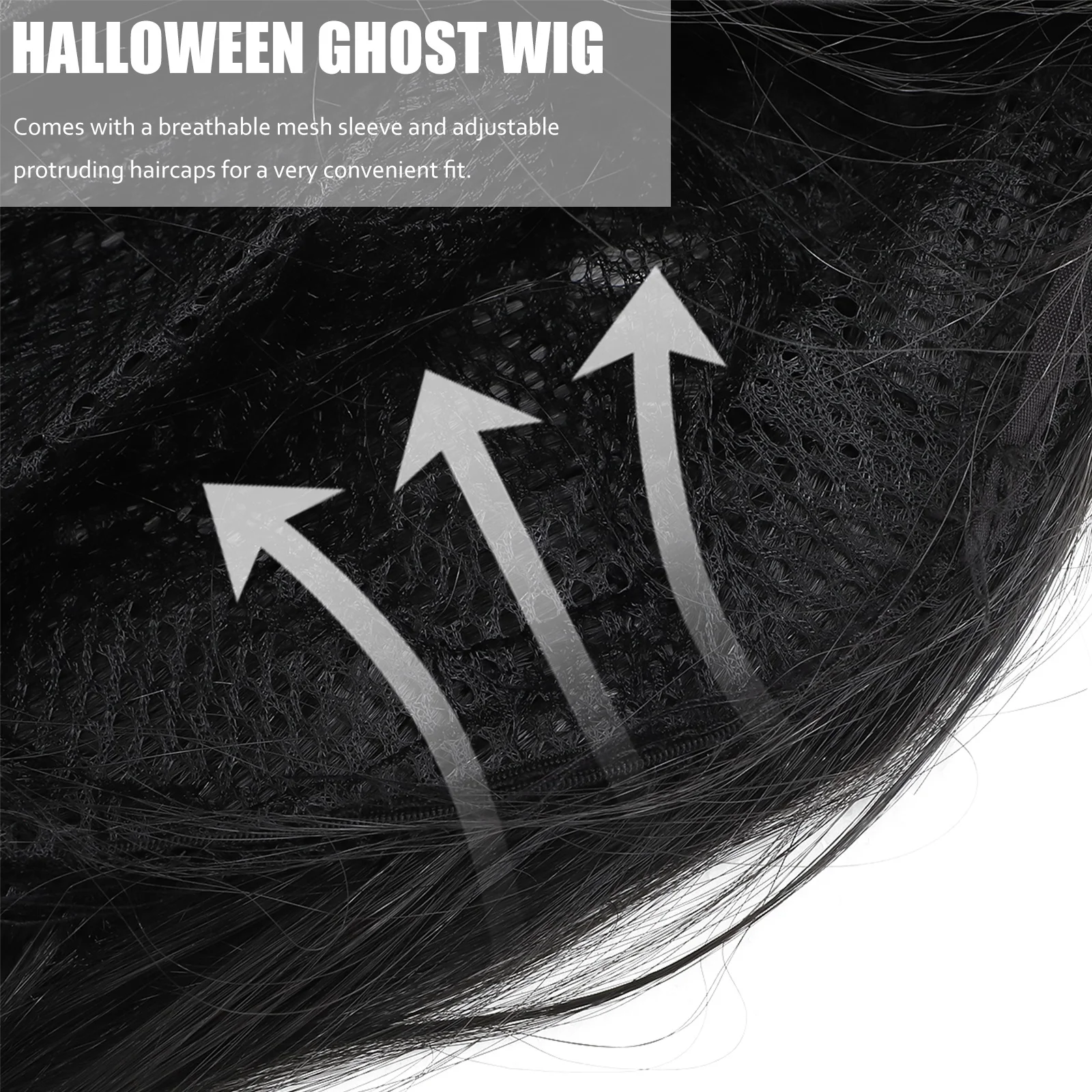 ผมปลอมยาวสีดำ ยามะ โกสต์ สไตล์สยองขวัญ สำหรับงานฮาโลวีน คอสเพลย์ งานแฟนซี ปาร์ตี้  สำหรับผู้หญิงและผู้ชาย