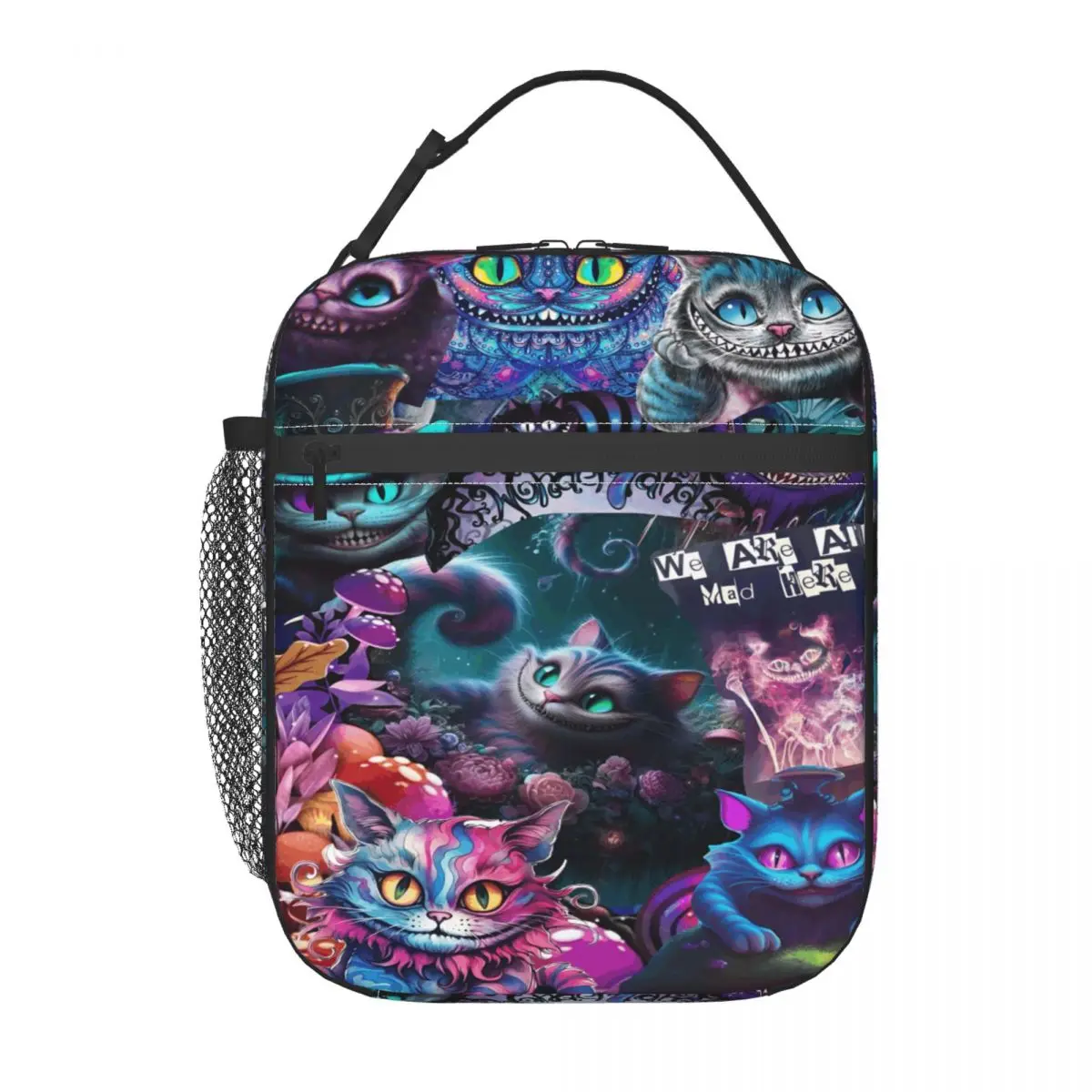 

Custom Cheshires Anime Cat Thermal Insulated Lunch Bag Cartoon Portable Lunch Container for Camping Travel Storage Food Box