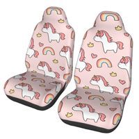 unicorn  2pcs Print Car Seat Covers for Women and Men, Universal Auto Front Seat Protector Fits for Car, SUV Sedan,