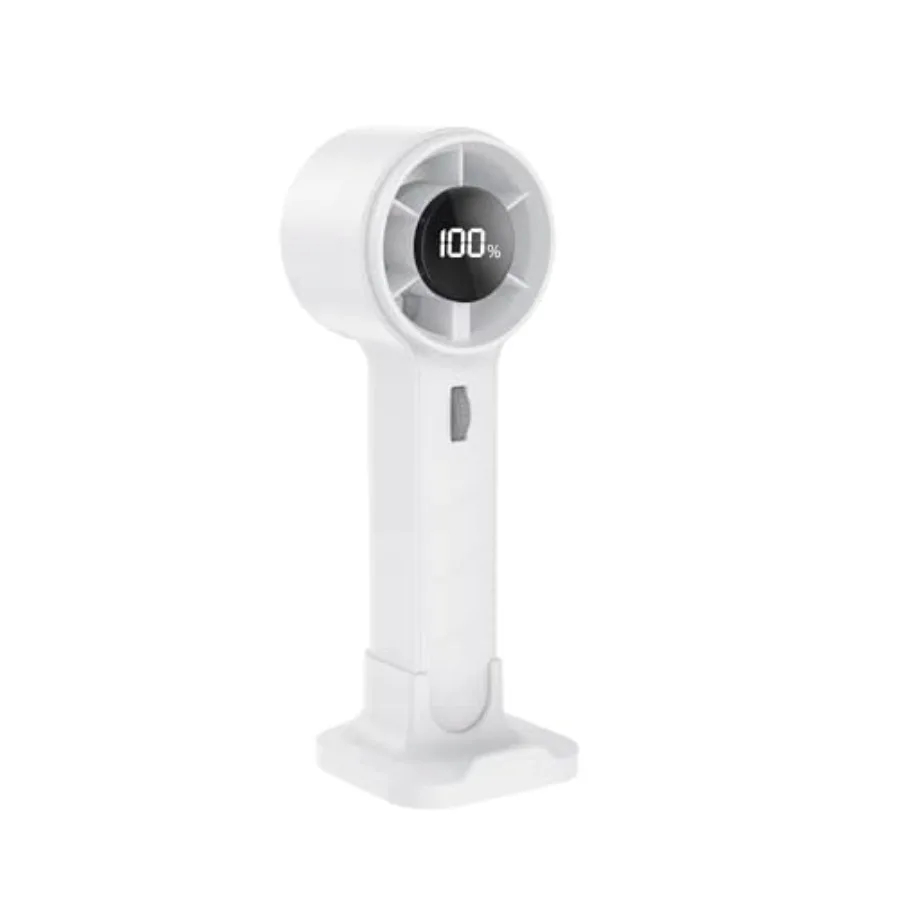 Portable Fan Handheld Fan, Rechargeable Mini Turbo Fan with 100 speed Levels, USB Personal Cooling Fan with Desktop Base, Trave