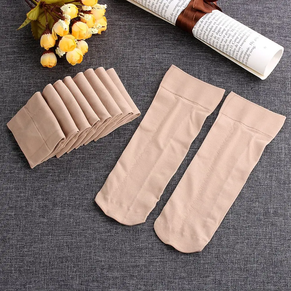 New 1/5 Pairs Wide Mouth Socks Warm Comfortable Nylon Ankle Socks Solid Color Business Sock Autumn