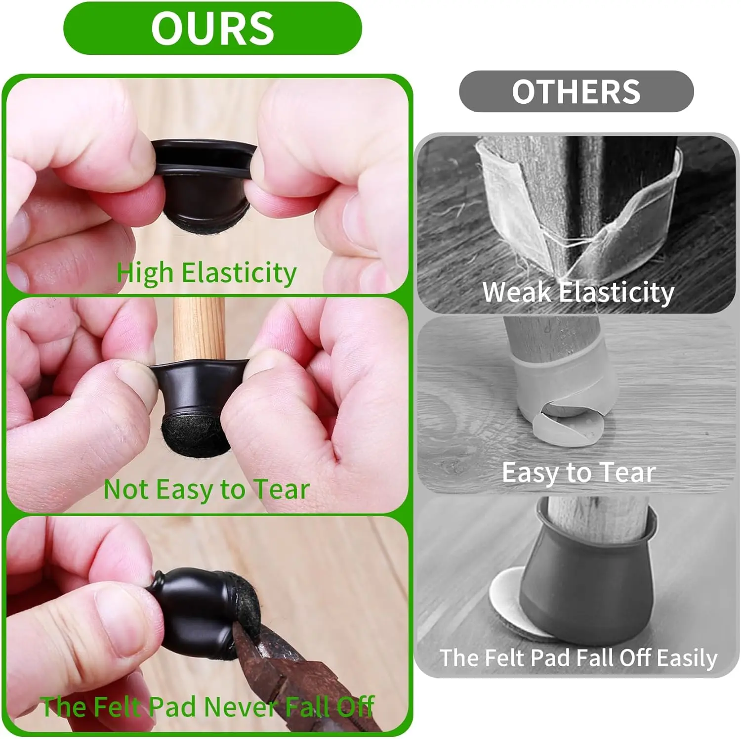 8 قطعة قبعات الساق كرسي سيليكون مستديرة يغطي سميكة التفاف ورأى منصات 360 سيليكون طاولة أثاث قدم حماية الأرضيات الصلبة