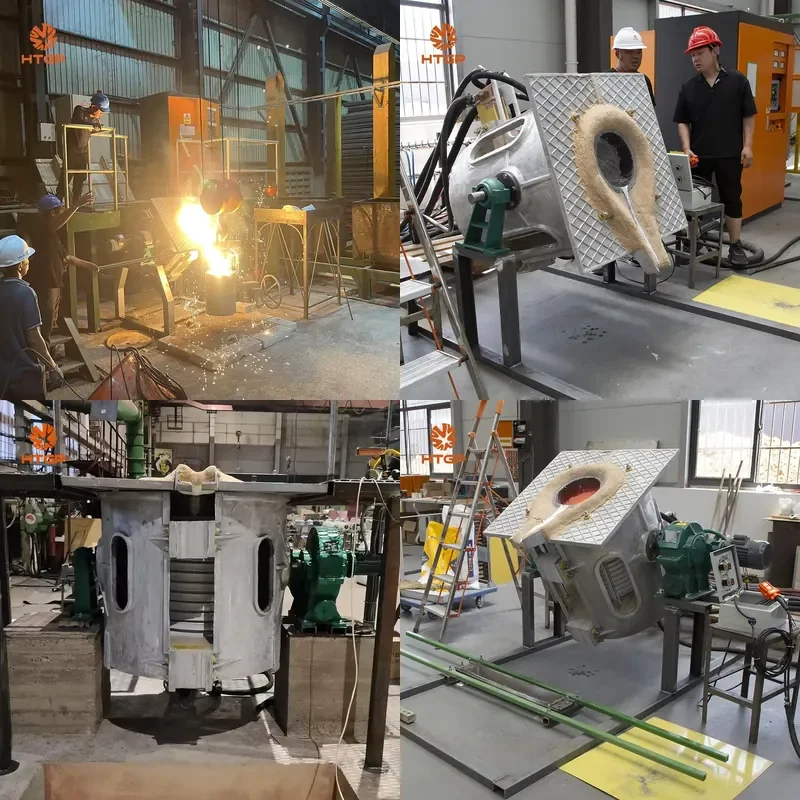 2026 Hot Cheap HONGTENG 100kg-15Ton Medium Frequency Crucible Smelting Stainless Steel Iron Metal Electric Melting Induction