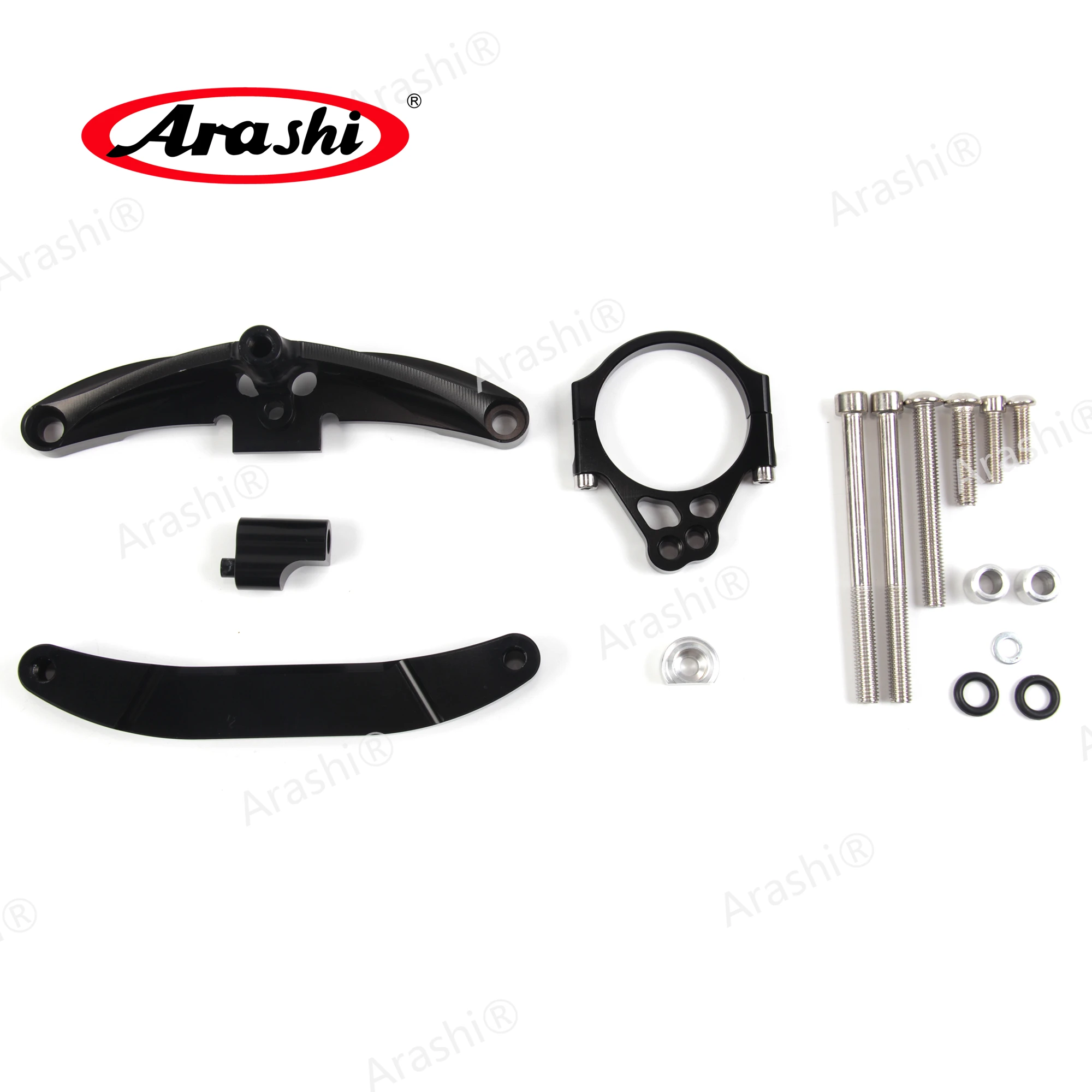 Arashi 1 Set CNC Steering Damper Mounting Bracket For YAMAHA FZ1 FAZER 2006 - 2015 2013 2014 Motorcycle Safety Stabilizer