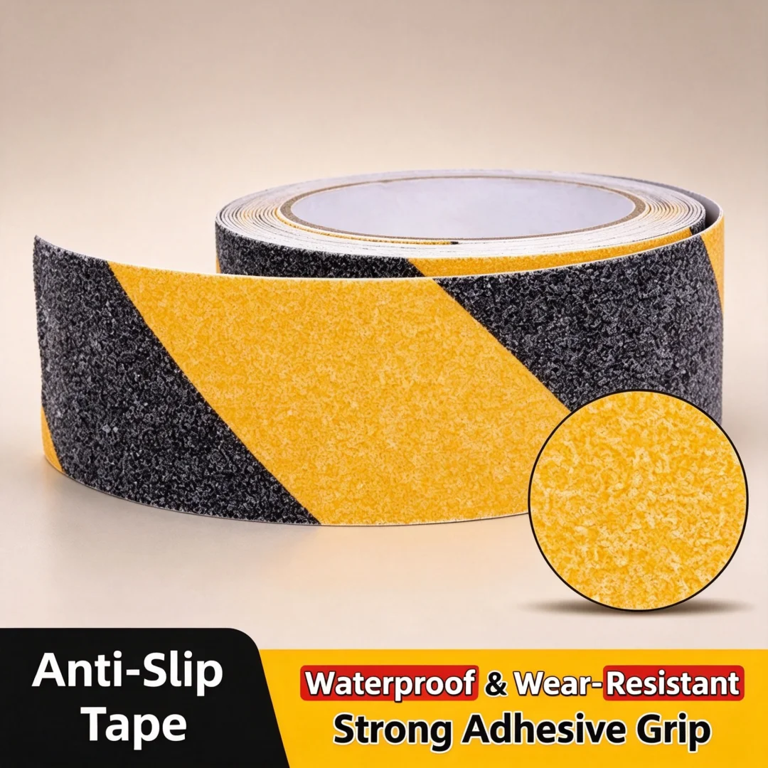 Anti slip seat belt，tape for indoor and outdoor stairs，best grip，friction，wear resistance，waterproof，strong grip，warning tape