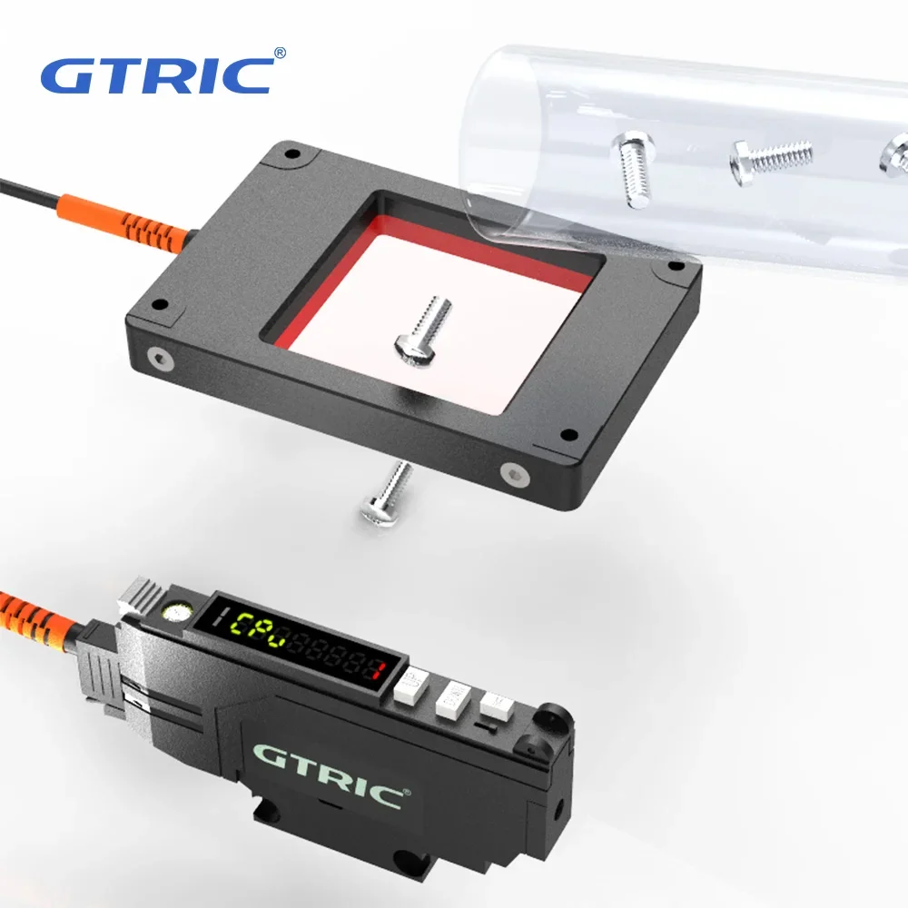 GTRIC Fiber Optic Sensor Window Type 12-24V DC 0.3MM High-precision Detection Photoelectric Switch For Industrial Automation