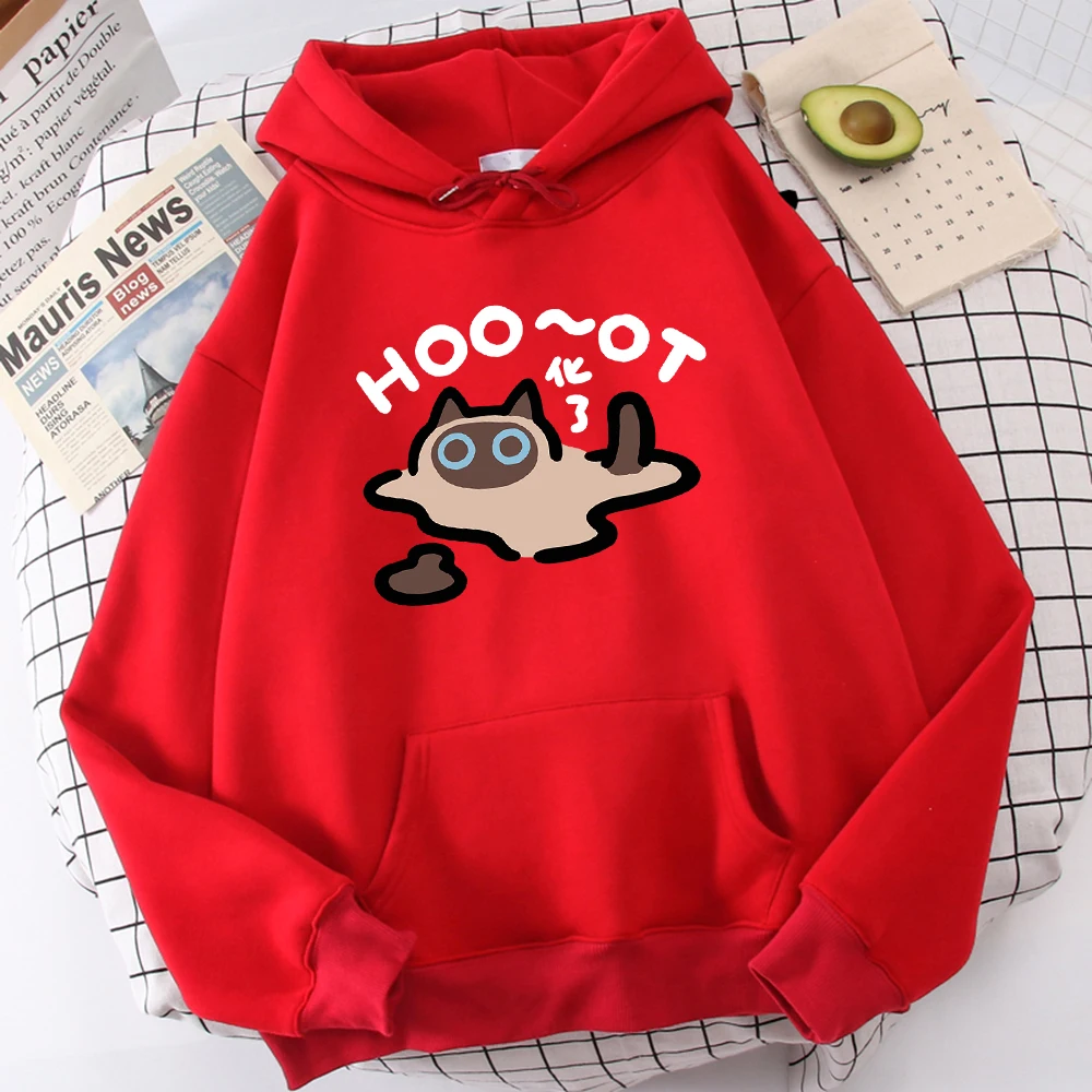 The Cartoon Cat Has Been Heated Into Water Men\'S Sweatshirts Casual Originality Hoodies Pleasure Motionhoody Home Popular Tops