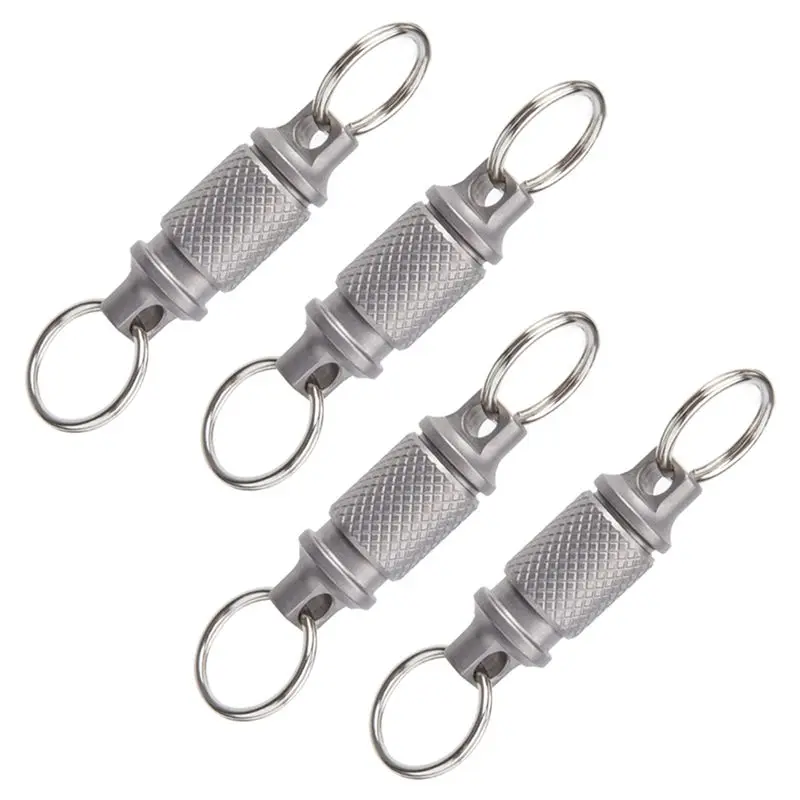 

Брелок для ключей HLZS-Titanium с быстрым отсоединением и поворотным механизмом, разъемный, сверхпрочный держатель для автомобильных ключей, 4 шт.